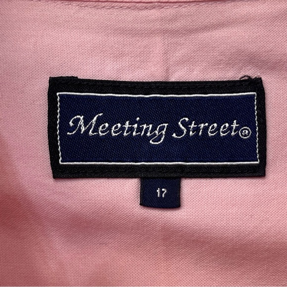 Meeting Street Classic Pinpoint Button Down Short Sleeve Dress Shirt - Picture 5 of 9